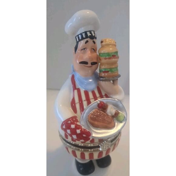 Cooking Club America Collection Ceramic CHEF Trinket Box - Picture 5 of 10